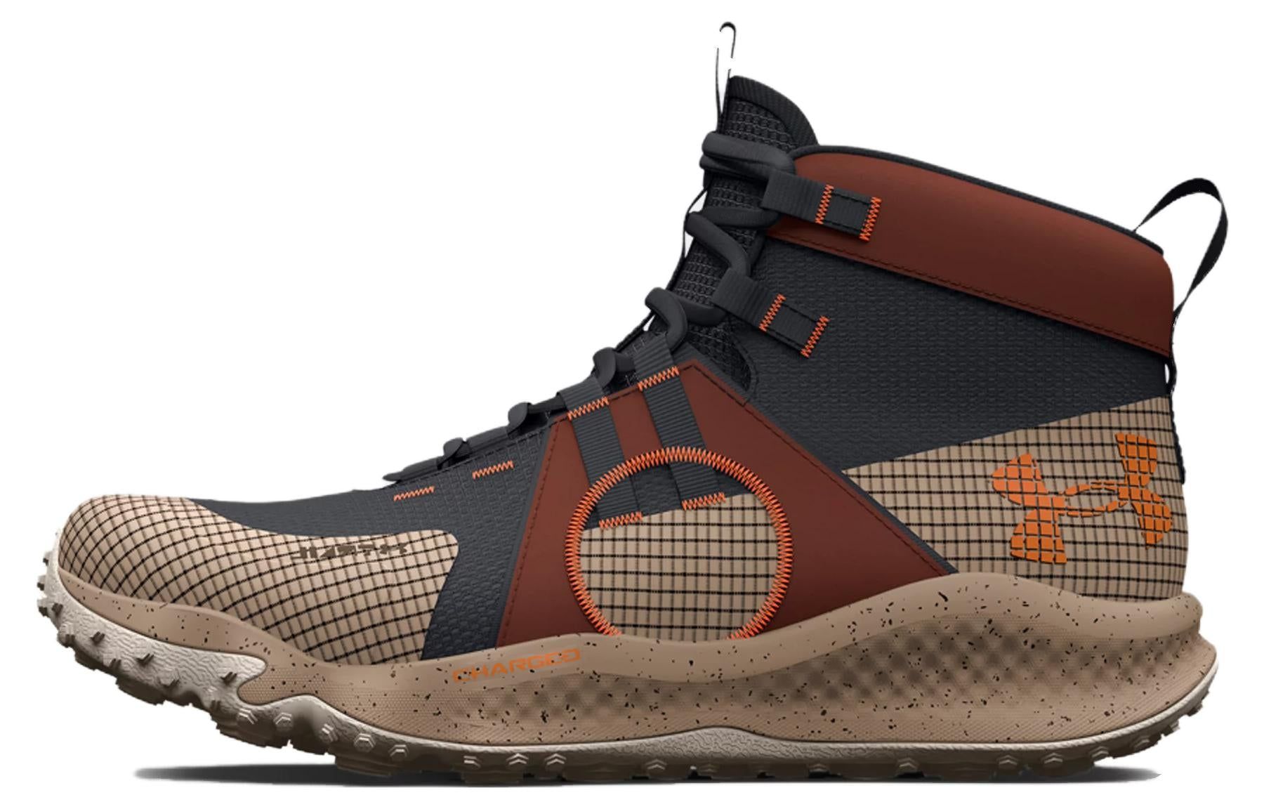 Under Armour Charged Maven Trek Trail Shoes 'Black Tan Red' 3026370--001 sold by KicksCrew product image thumbnail 2