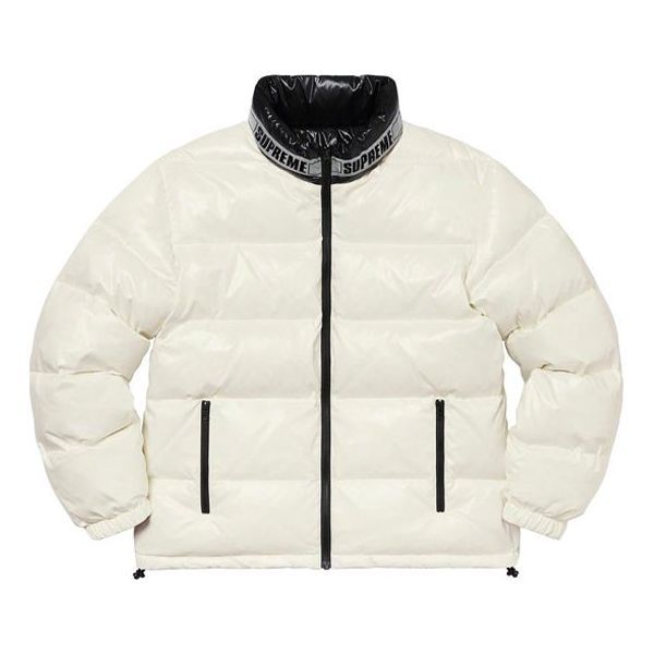 Supreme Shiny Reversible Puffy Jacket 'White Black' SUP-SS20-163 sold by KicksCrew