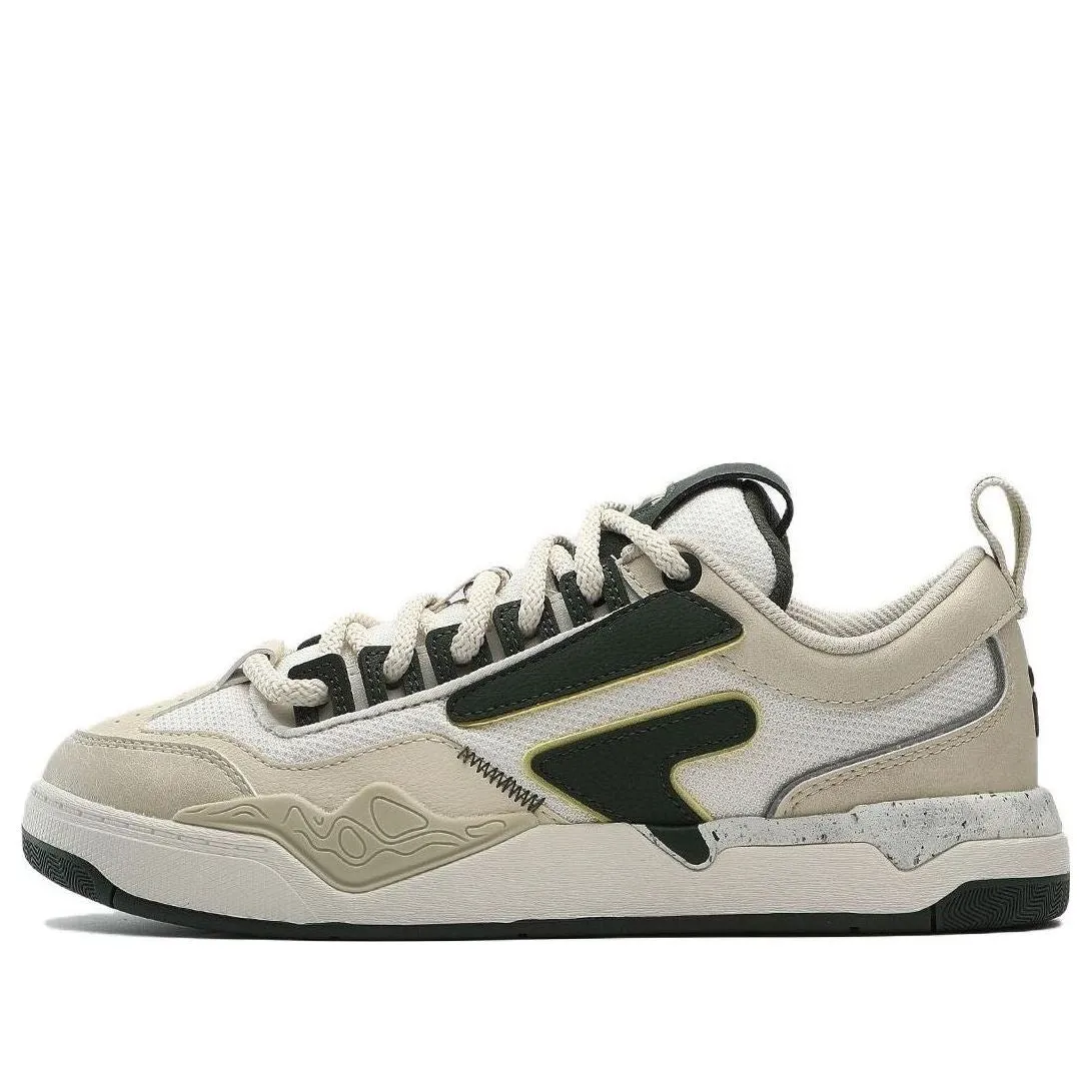 (WMNS) FILA FUSION Nollie Sneakers 'Beige Black White' T12W332301FWB sold by KicksCrew