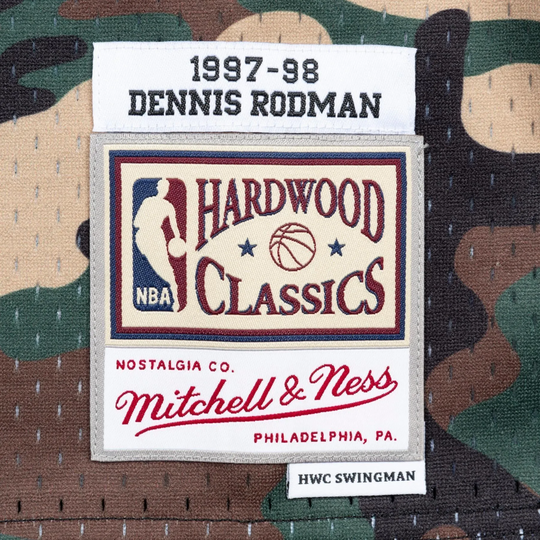 Mitchell & Ness x NBA Chicago Bulls 1997-98 Camo Jerseys 'Dennis Rodman 91' SMJYCAMO-CBUNG181061DRD97 sold by KicksCrew product image thumbnail 3