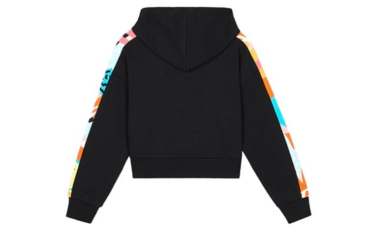 (WMNS) New Balance Graphic Print Sleeves Hoodie 'Black Multi' AWT03341-BK sold by KicksCrew product image thumbnail 2