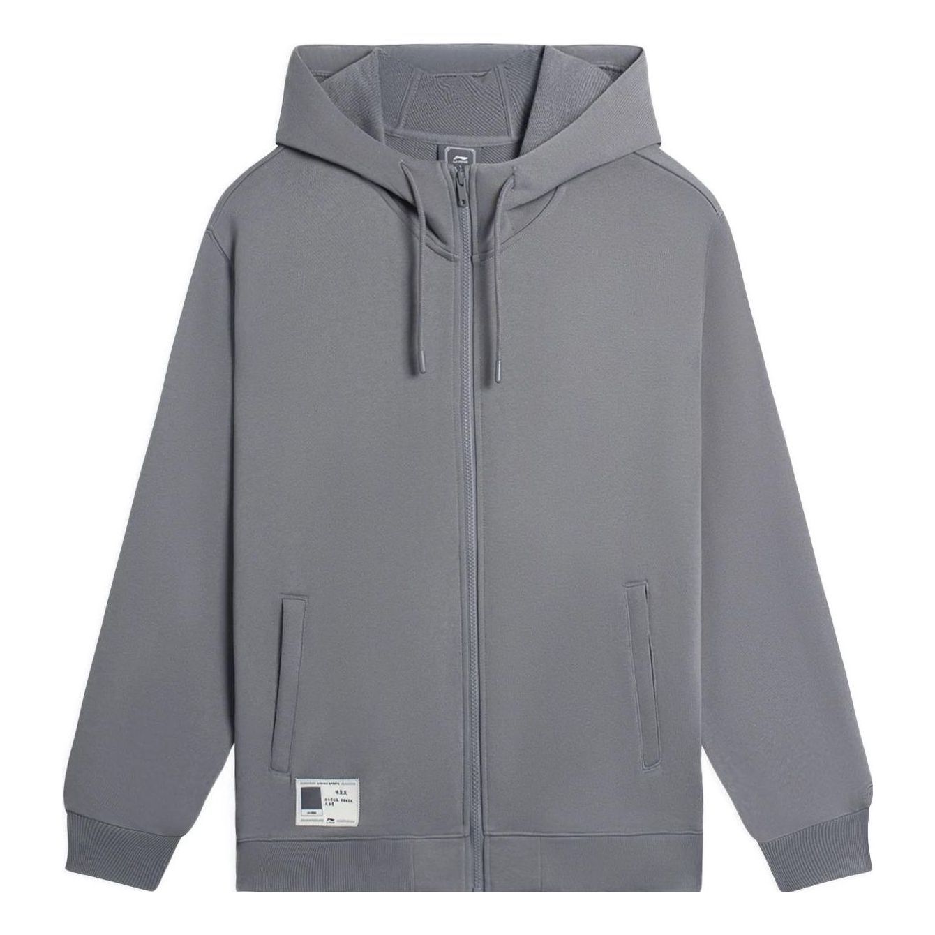 Li-Ning Label Logo Hooded Jacket 'Grey' AWDSB17-9 sold by KicksCrew