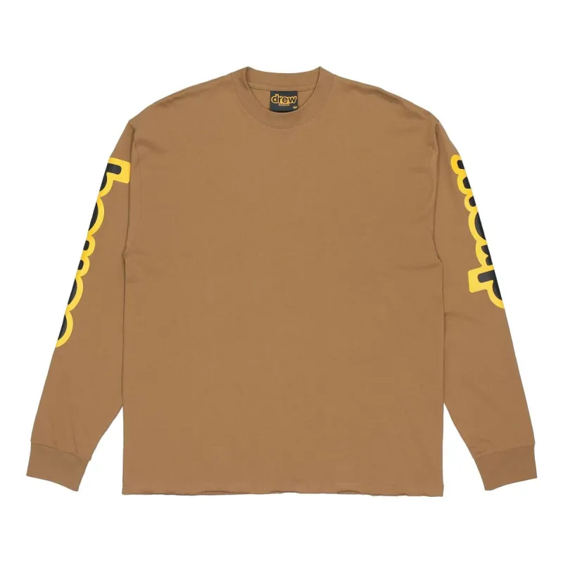 Drew House Long Sleeve Hug T-shirt 'Brown' DR-SS21-85 sold by KicksCrew