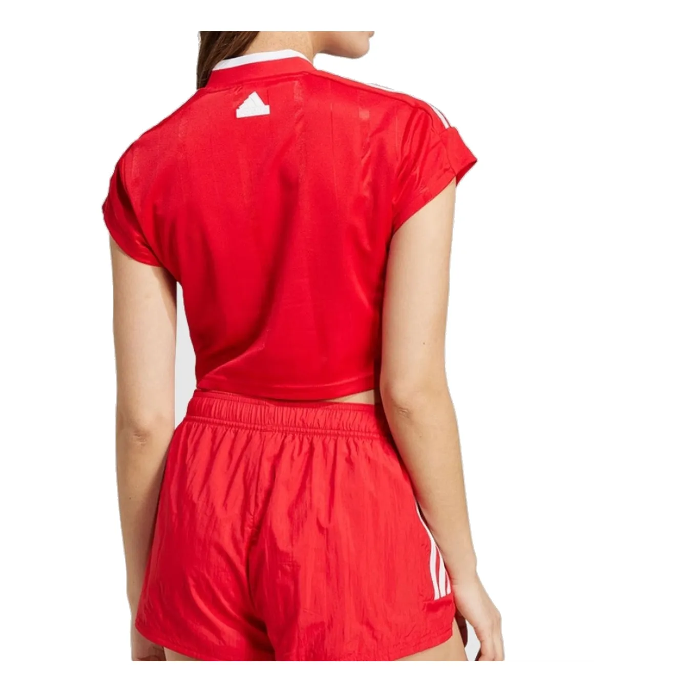 (WMNS) adidas Tiro Cut 3-Stripes Crop Jersey 'Red White' IZ2084 sold by KicksCrew product image thumbnail 2