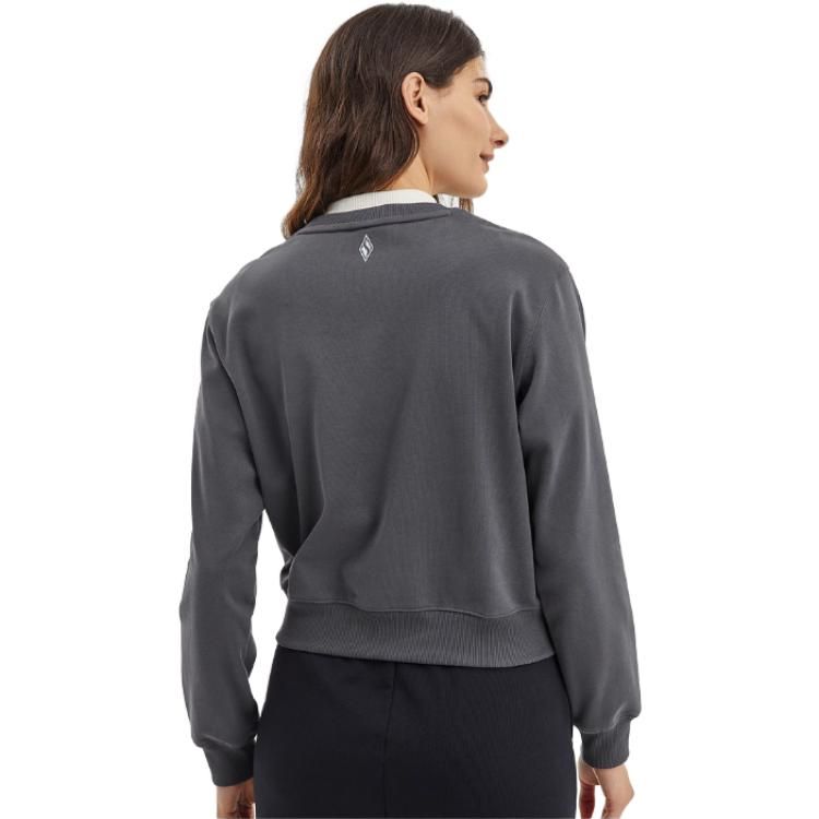(WMNS) Skechers Letter Printed Crew Sweater 'Grey White' L323W044 sold by KicksCrew product image thumbnail 4
