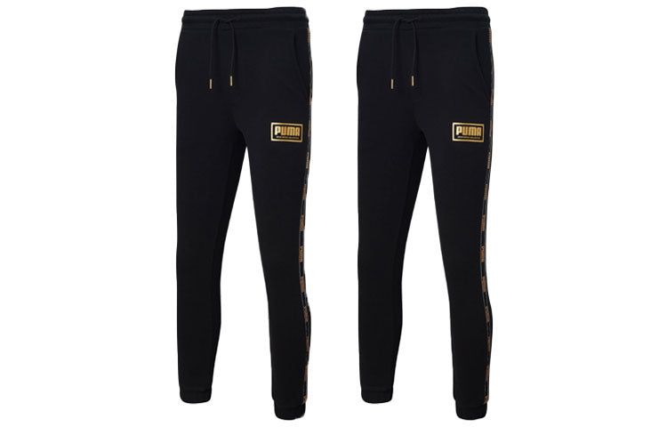 Puma Holiday Pack Sweatpants 'Black Yellow' 586352-01 sold by KicksCrew product image thumbnail 3