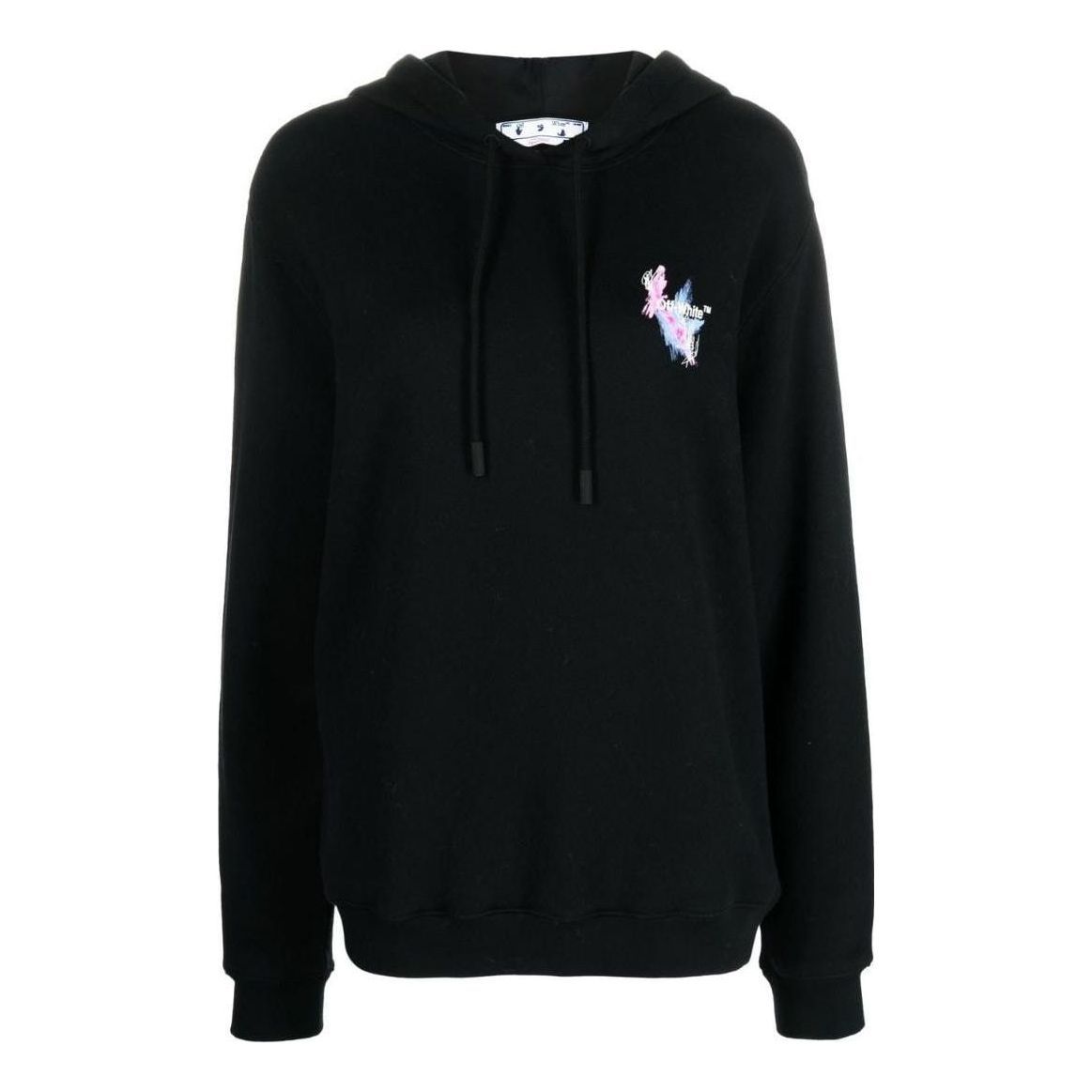 (WMNS) Off-White Hotchpotch Arrow Reg Hoodie 'Black' OWBB035F22JER0091084 sold by KicksCrew