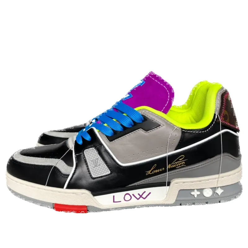 LOUIS VUITTON Paris Exclusive Trainer Sneakers 'Brown' 1AAQ25 sold by KicksCrew