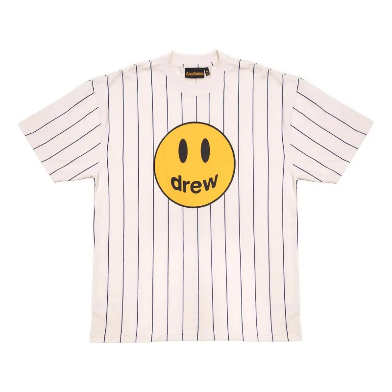 Drew House Mascot Pinstripe T-shirt 'Navy White' DR-SS22-680 sold by KicksCrew