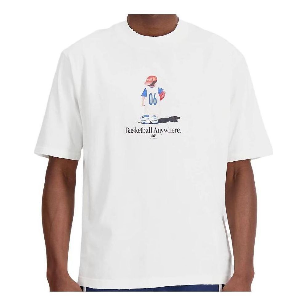 New Balance Hoops Graphic T-Shirt 'White' MT33588-SST sold by KicksCrew