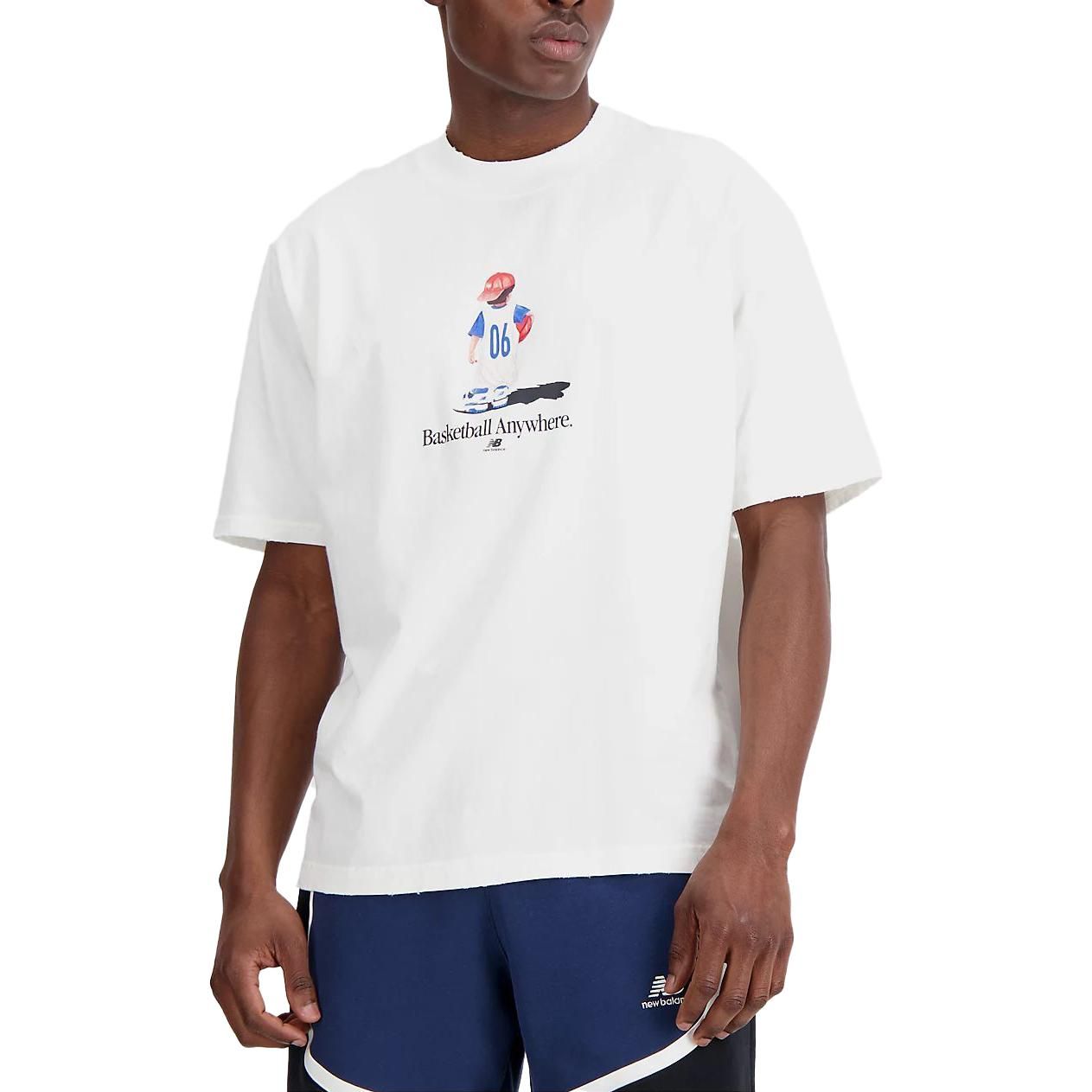 New Balance Hoops Graphic T-Shirt 'White' MT33588-SST sold by KicksCrew product image thumbnail 4