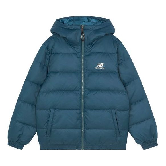 New Balance Logo Casual Down Jacket 'Teal' AMJ13336-AT sold by KicksCrew