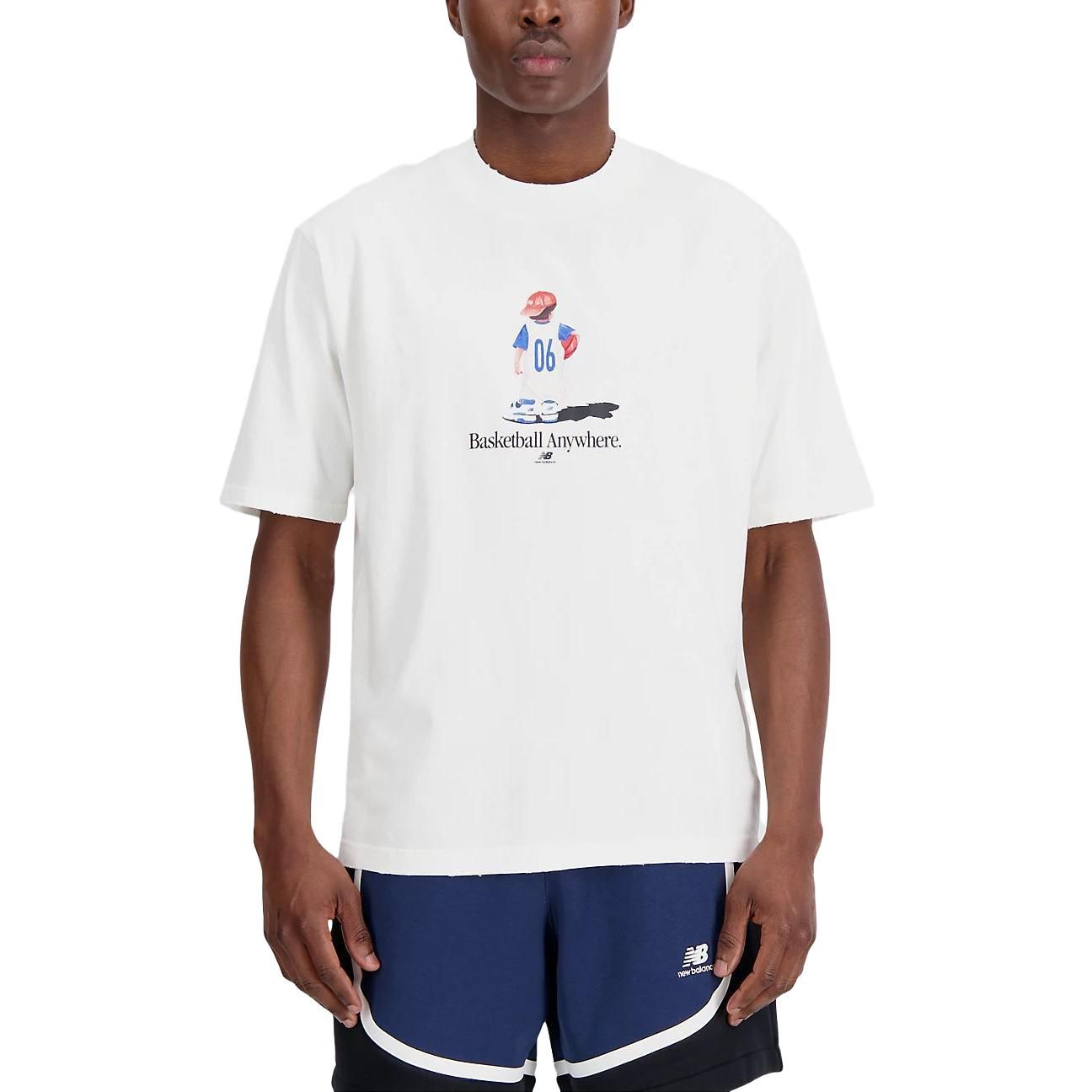 New Balance Hoops Graphic T-Shirt 'White' MT33588-SST sold by KicksCrew product image thumbnail 3