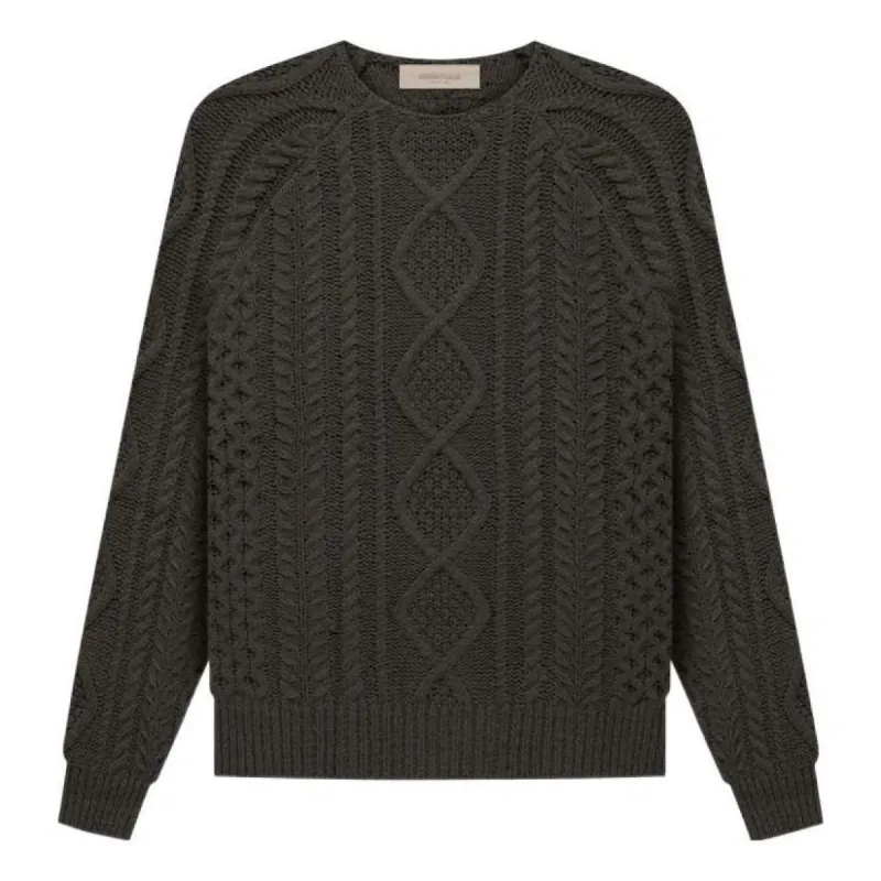 Fear of God Essentials FW22 Cable Knit 'Off Black' FOG-FW22-177 sold by KicksCrew
