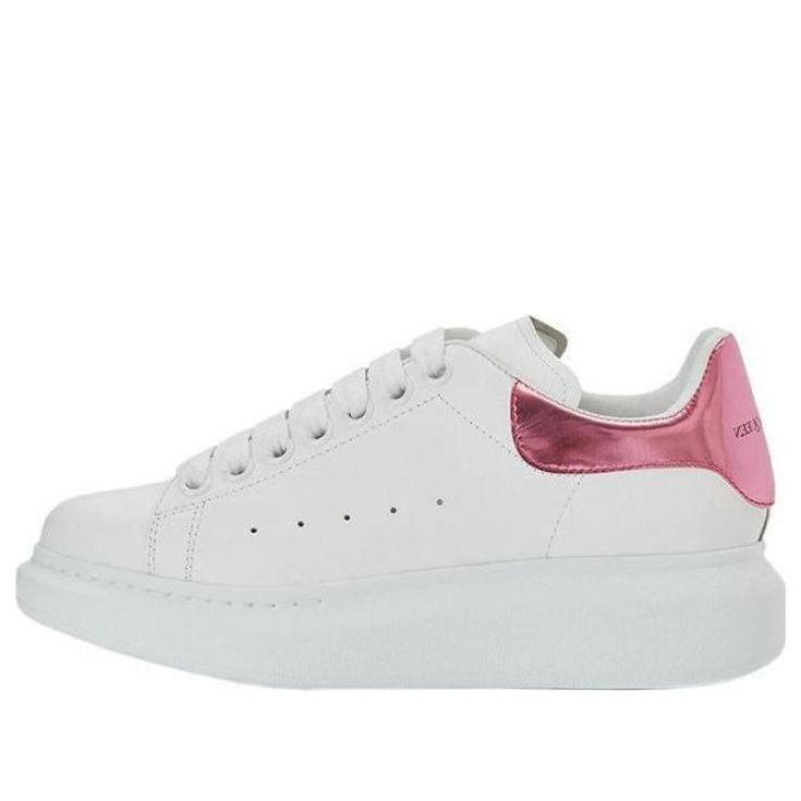 (WMNS) Alexander McQueen Oversized Sneaker 'White Pink Metallic' 676702WICGG9993 sold by KicksCrew