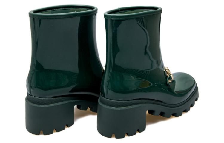 (WMNS) Gucci Rubber Ankle Boot With Horsebit 'Dark Green' 670407-JCCP0-3154 sold by KicksCrew product image thumbnail 4