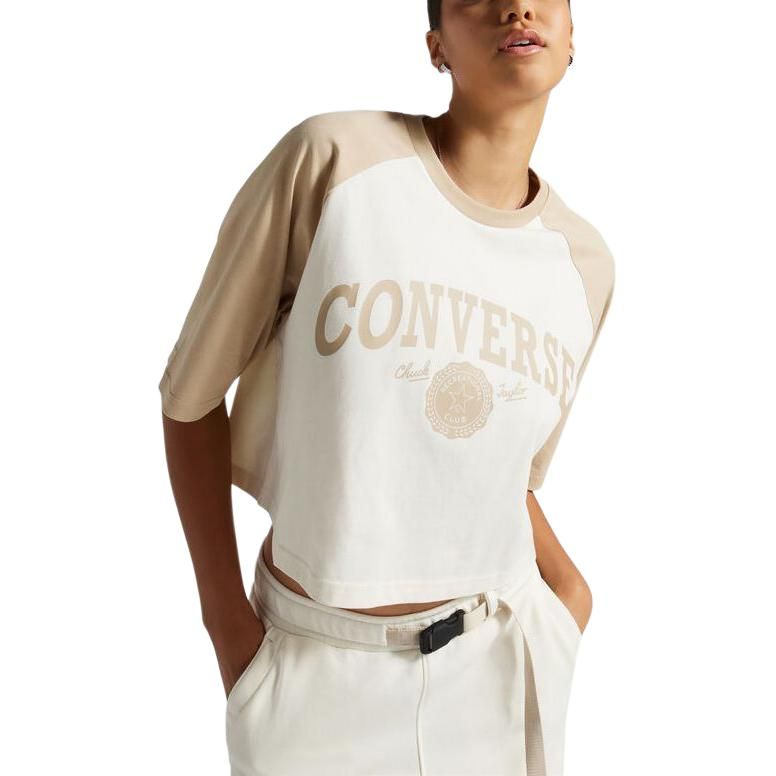 (WMNS) Converse Retro Cropped T-Shirt 'Egret' 10026050-A02 sold by KicksCrew product image thumbnail 2