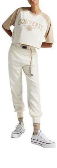 (WMNS) Converse Retro Cropped T-Shirt 'Egret' 10026050-A02 sold by KicksCrew