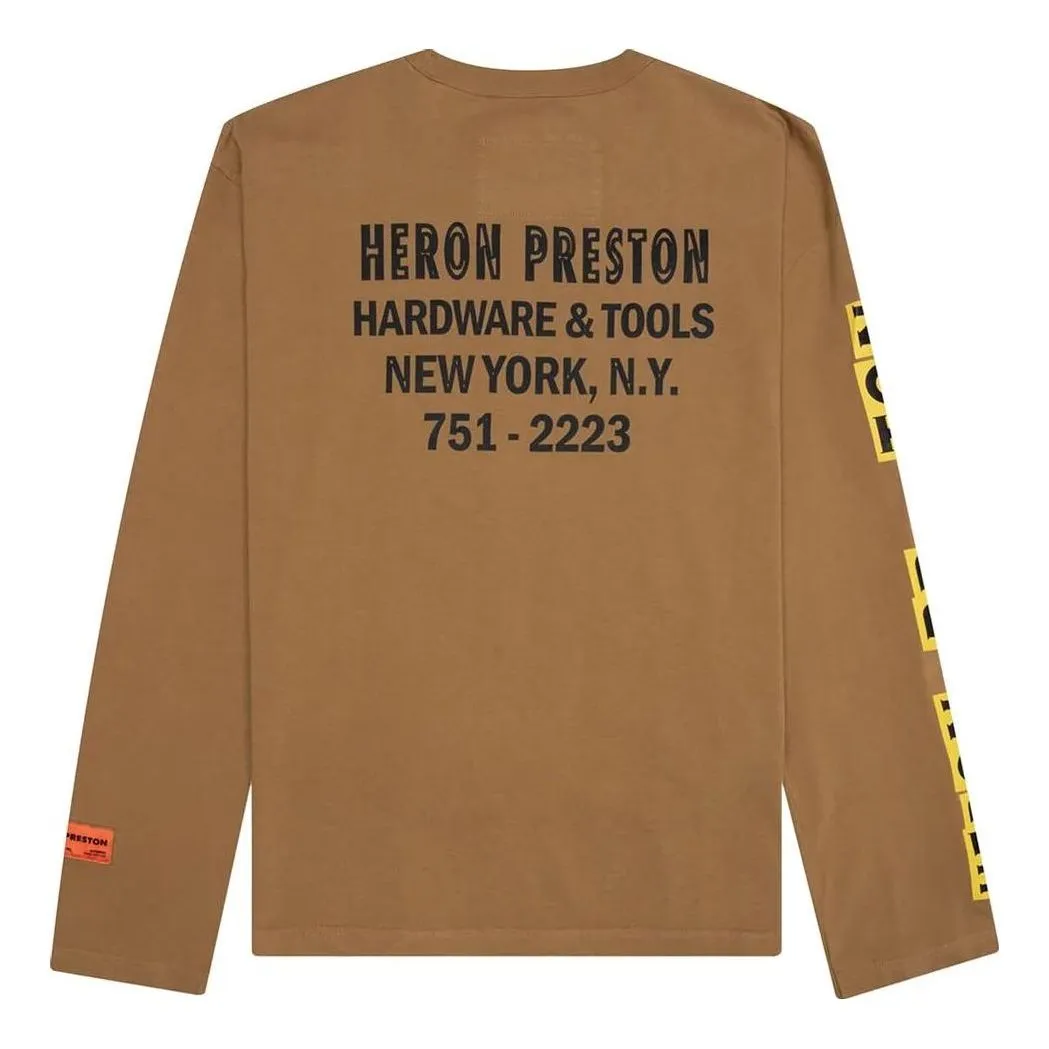 HERON PRESTON Hardware And Tools Long-Sleeve T-shirt 'Tobacco Brown Yellow' HMAB028F22JER0036419 sold by KicksCrew product image thumbnail 2