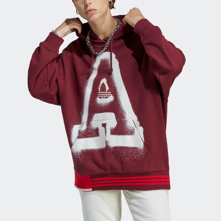 (WMNS) adidas Originals Oversized A Graphic Hoodie 'Red' IC5236 sold by KicksCrew product image thumbnail 3