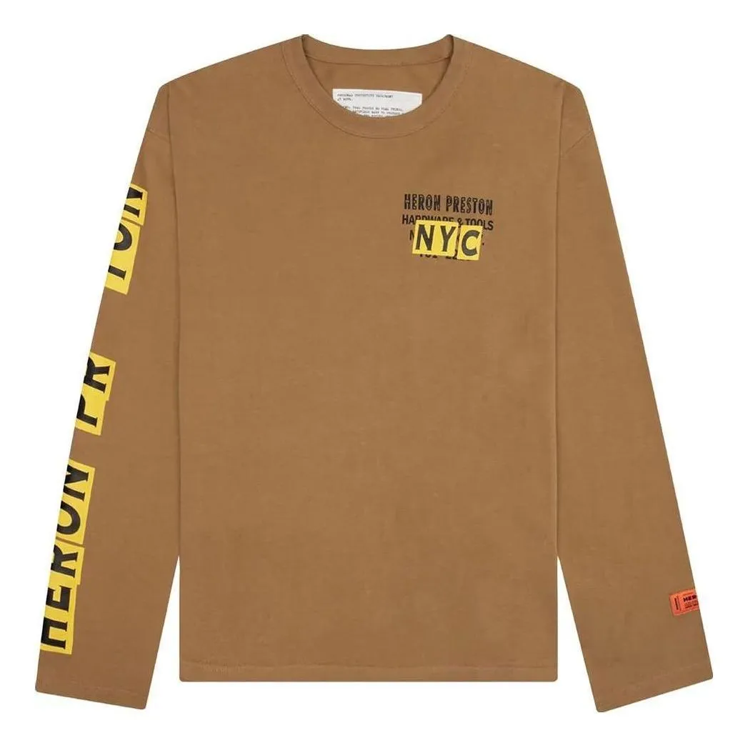 HERON PRESTON Hardware And Tools Long-Sleeve T-shirt 'Tobacco Brown Yellow' HMAB028F22JER0036419 sold by KicksCrew
