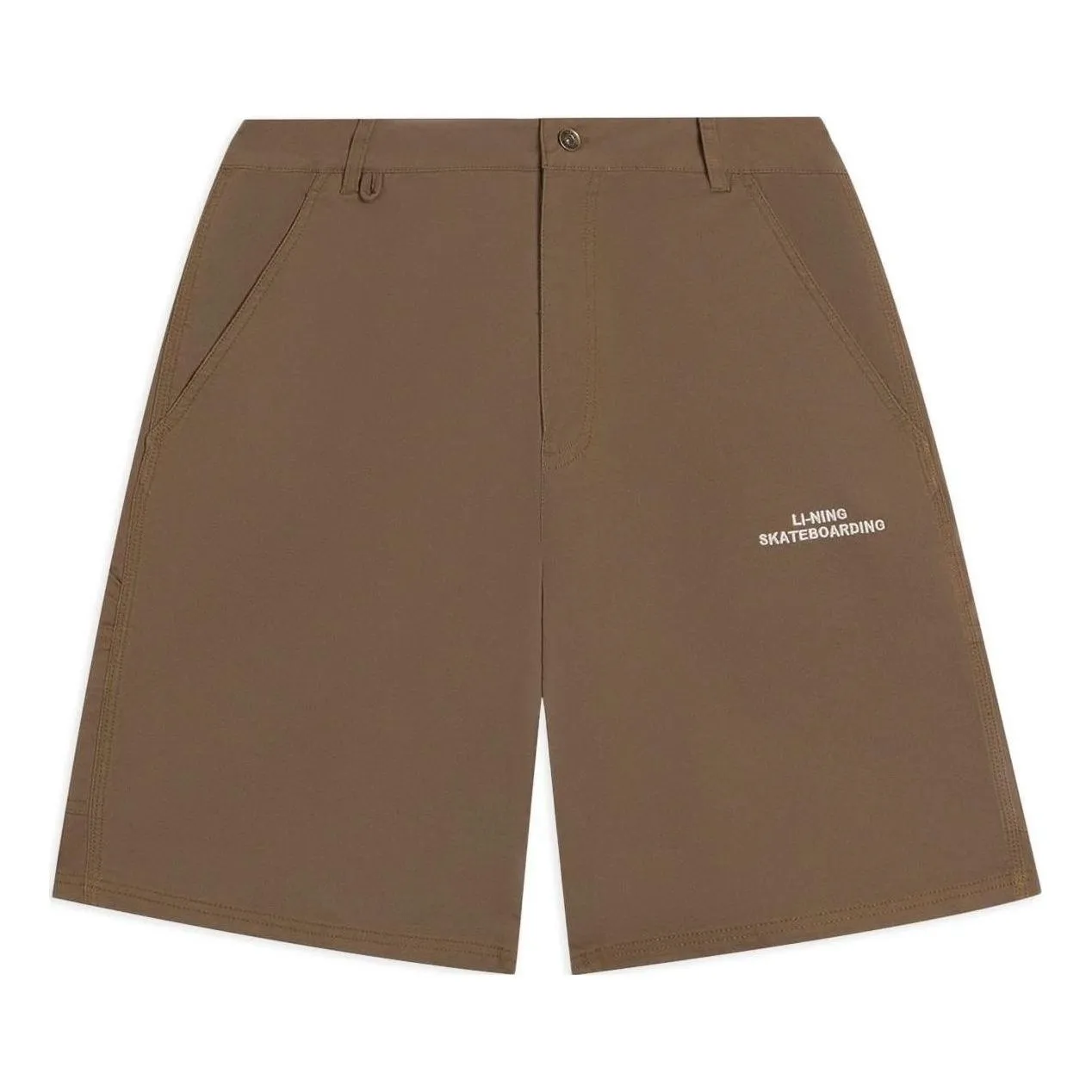 Li-Ning Skateboarding Embroidery Logo Shorts 'Brown' AKSS835-1 sold by KicksCrew