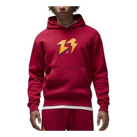 Air Jordan Flight MVP Fleece Pullover Hoodie 'Red' FB7021-619 sold by KicksCrew