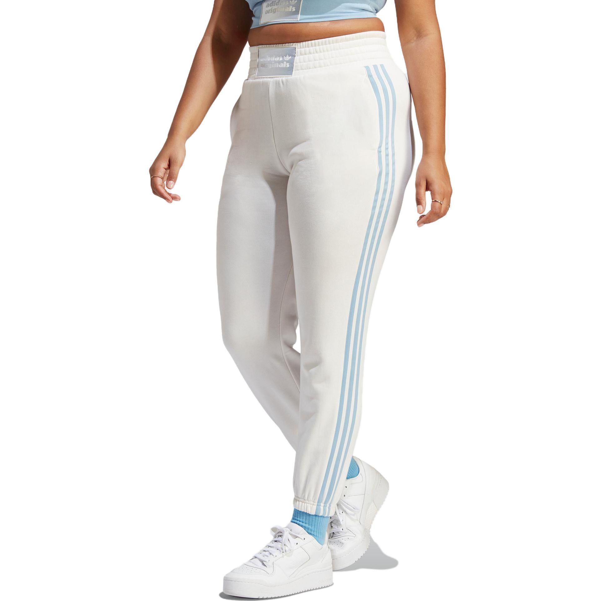 (WMNS) adidas Originals High Waist Sweatpants 'White Blue' IC8510 sold by KicksCrew product image thumbnail 3