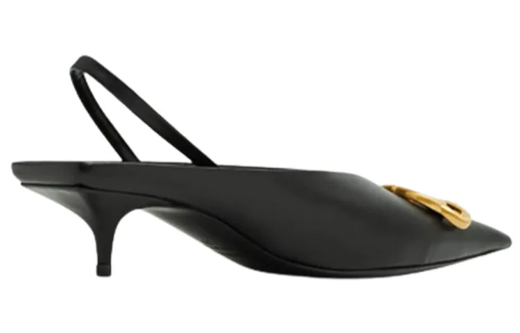 (WMNS) Balenciaga BB Square Knife Slingback pumps 'Black' 691740WAWNC1088 sold by KicksCrew product image thumbnail 4