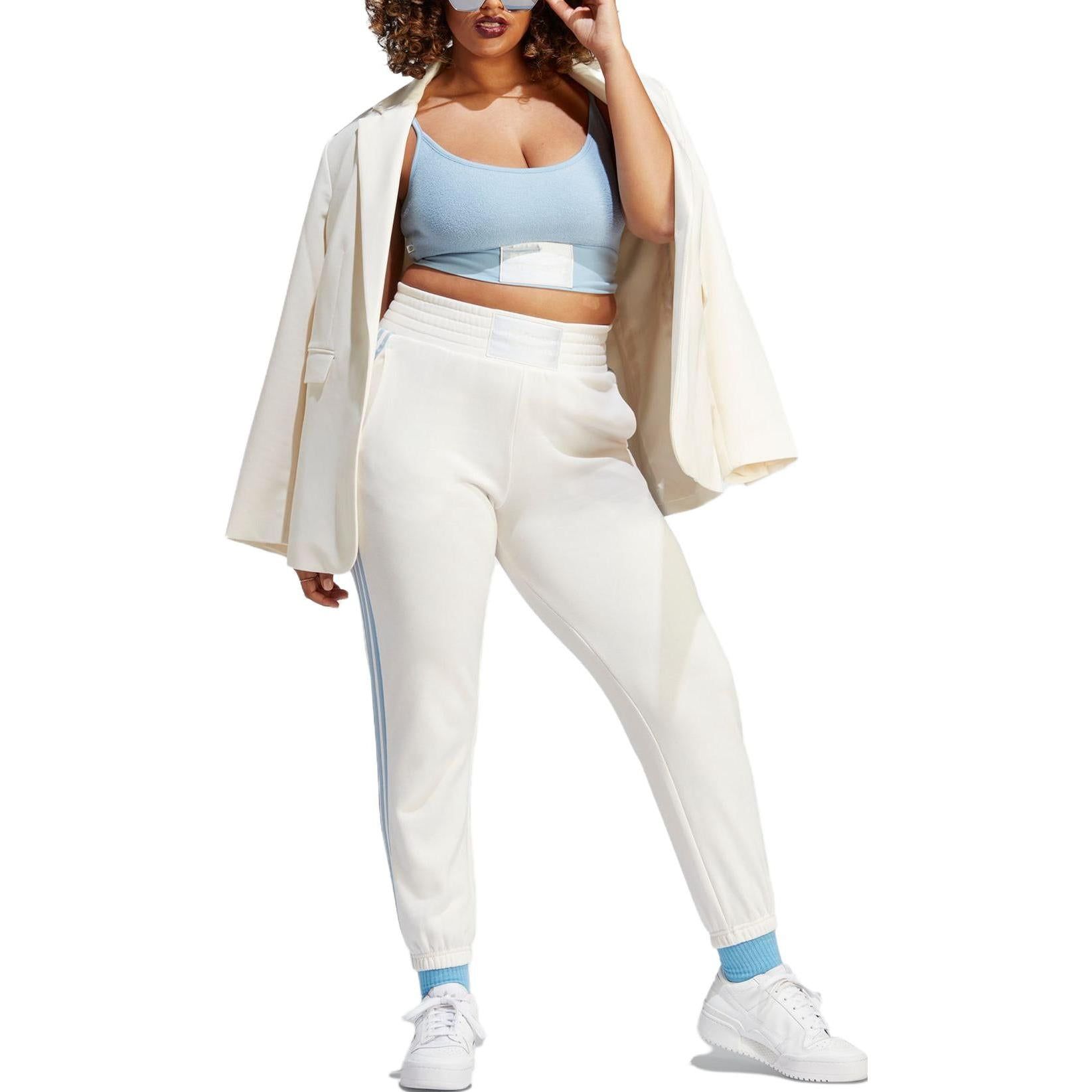 (WMNS) adidas Originals High Waist Sweatpants 'White Blue' IC8510 sold by KicksCrew product image thumbnail 2