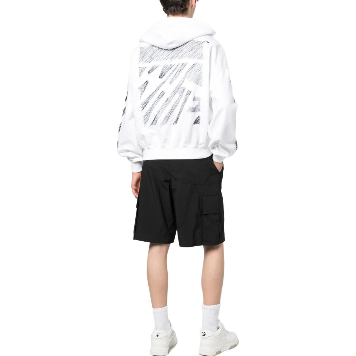 Off-White Embroidery Hoodie 'White' OMBB110S23FLE0050110 sold by KicksCrew product image thumbnail 3