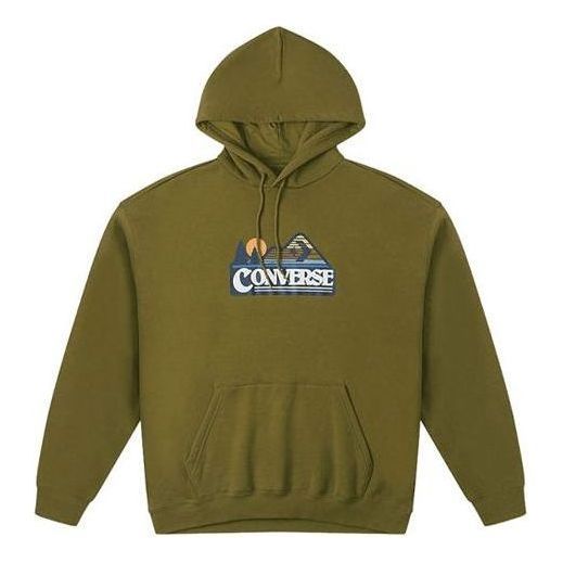 Converse Elevated Logo Graphic OS Heavyweght Hoodie 'Olive Green' 10026526-A02 sold by KicksCrew