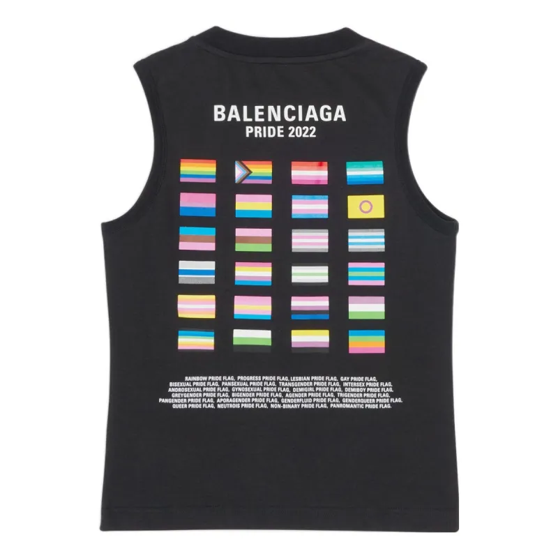 Balenciaga Pride 22 Tank Top 'Black White' 698102TMVO41070 sold by KicksCrew