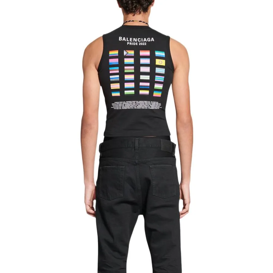 Balenciaga Pride 22 Tank Top 'Black White' 698102TMVO41070 sold by KicksCrew product image thumbnail 5