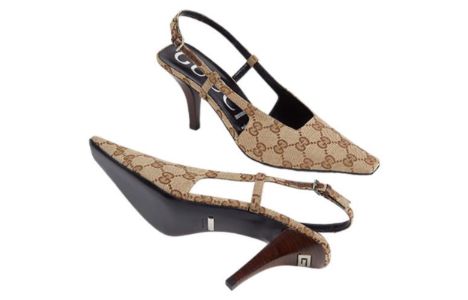 (WMNS) GUCCI GG slingback pump 'Beige' 675420-KY980-9763 sold by KicksCrew
