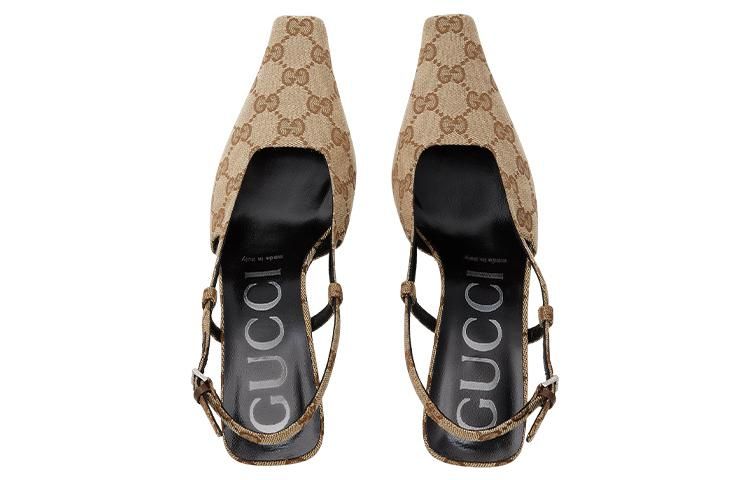 (WMNS) GUCCI GG slingback pump 'Beige' 675420-KY980-9763 sold by KicksCrew product image thumbnail 3