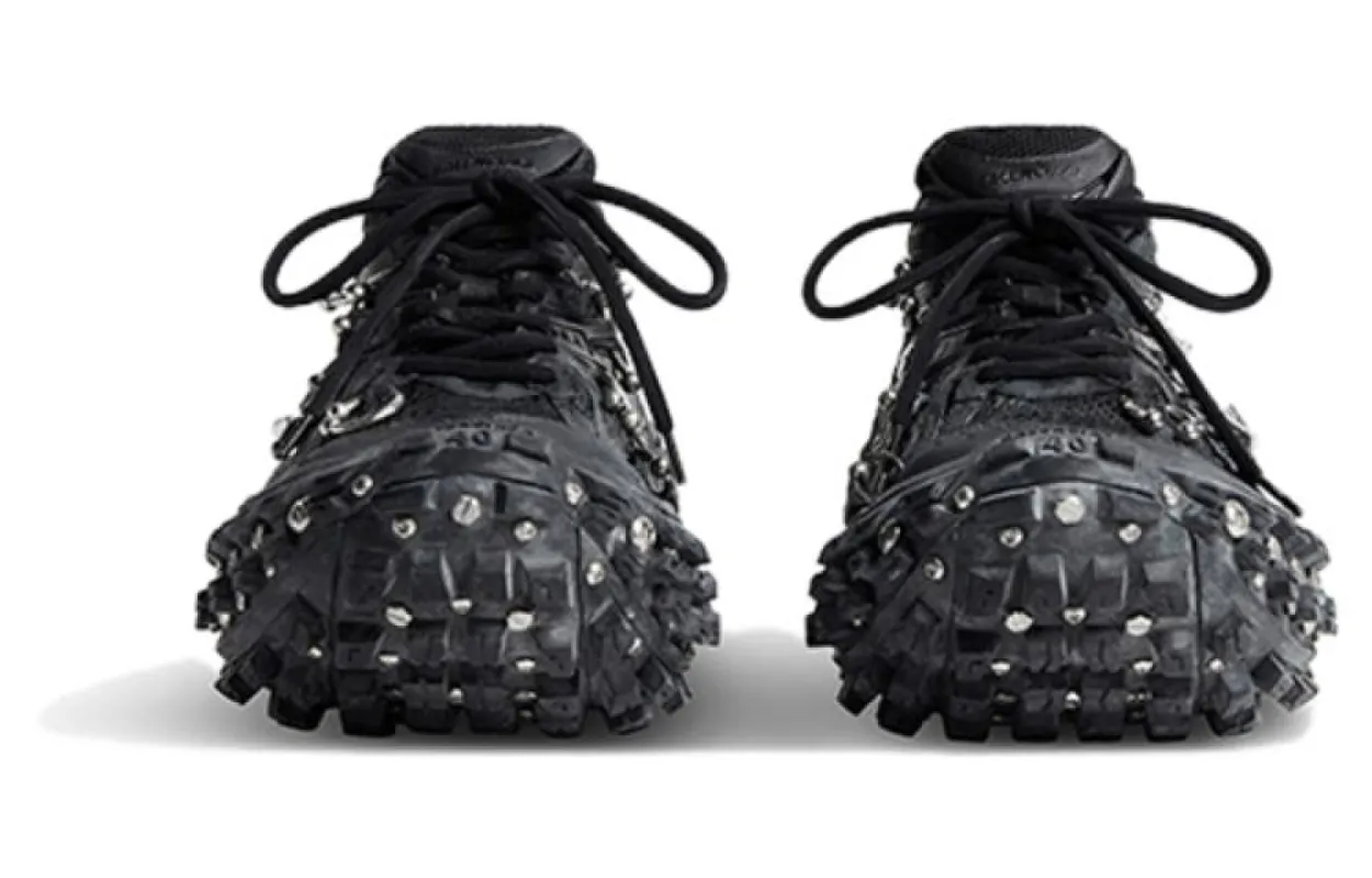 Balenciaga Bouncer Screw Sneakers 'Black Mesh and Nylon with