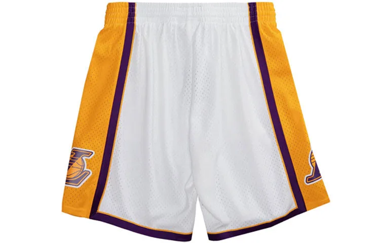Mitchell & Ness NBA Swingman Los Angeles Lakers 2009-10 Shorts 'White Yellow' SMSHAC19184-LALWHIT09 sold by KicksCrew product image thumbnail 2