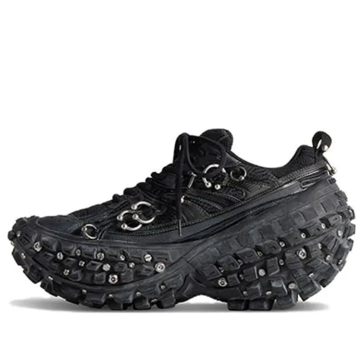 Balenciaga Bouncer Screw Sneakers 'Black Mesh and Nylon with Piercing' 685613W2RAG1081 sold by KicksCrew