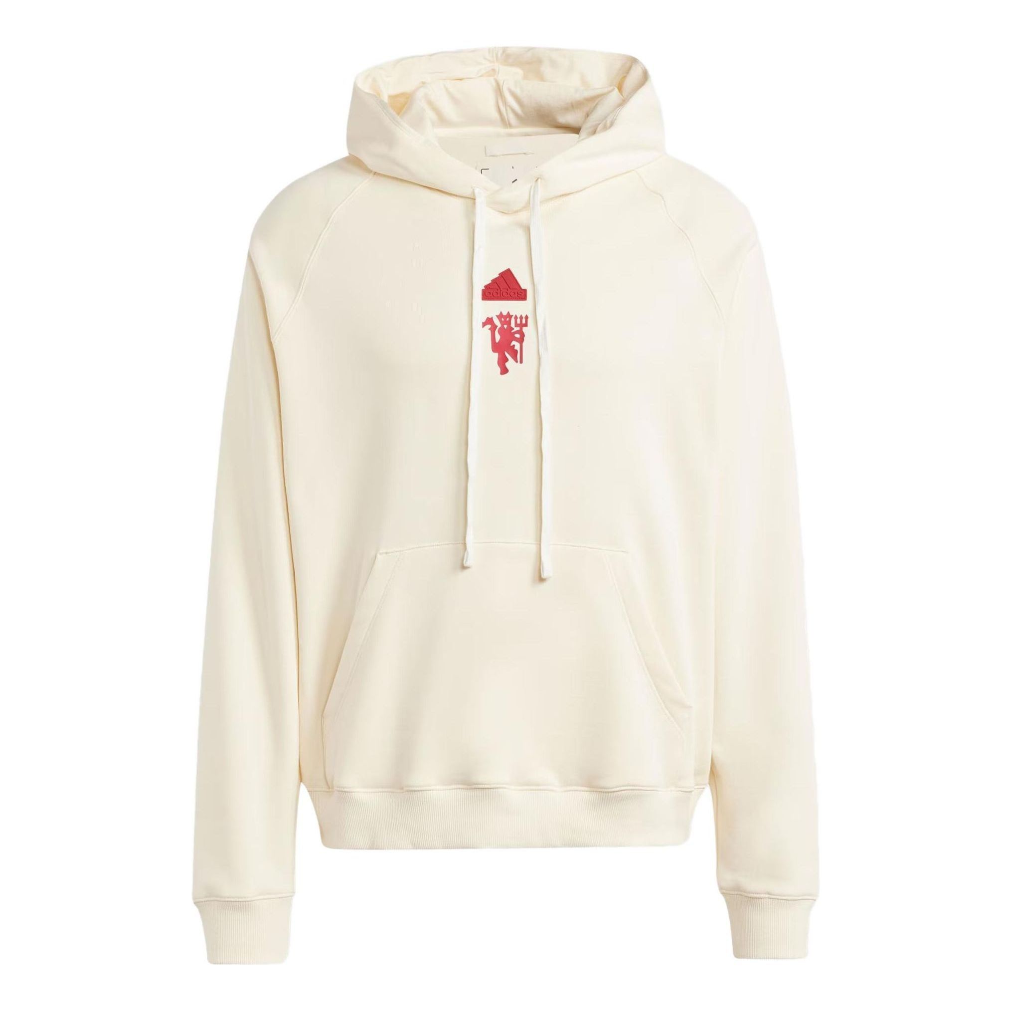 Adidas Manchester United LFSTLR Hoodies 'White Red' IA8545 sold by KicksCrew