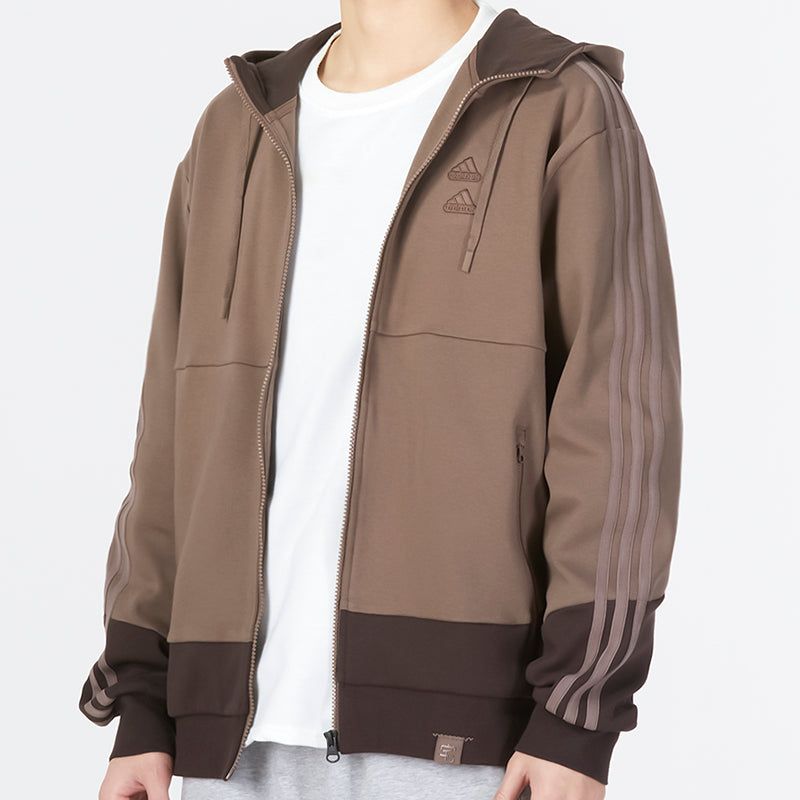 Adidas St Gz Must Haves Knit Jackets 'Brown' IA6966 sold by KicksCrew product image thumbnail 5