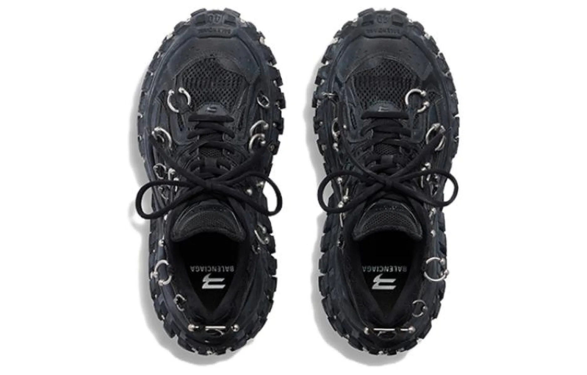 Balenciaga Bouncer Screw Sneakers 'Black Mesh and Nylon with