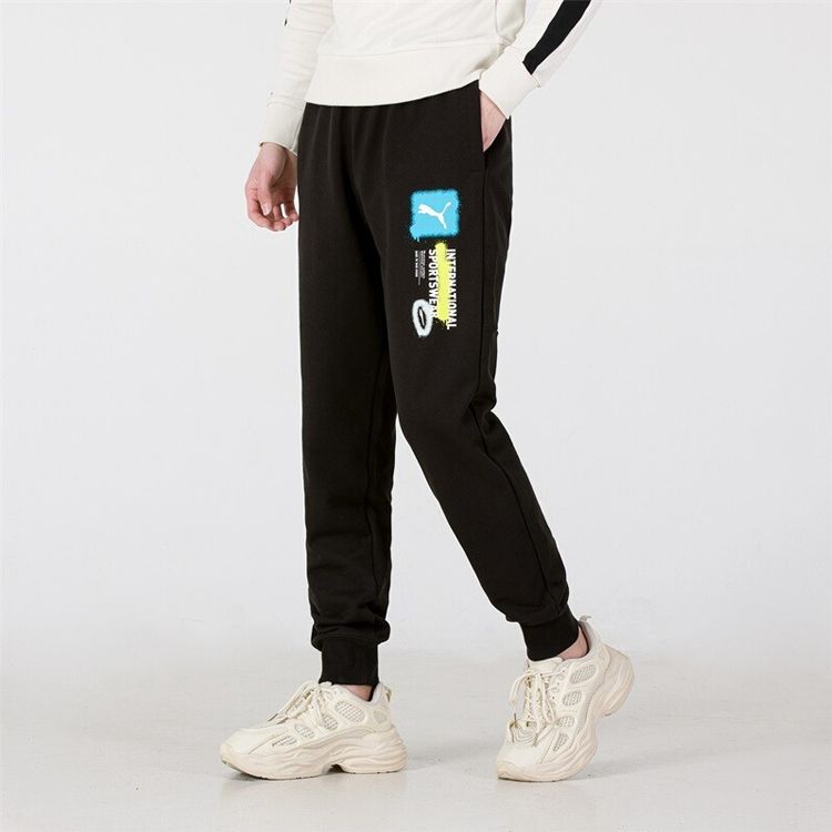 Puma Logo International Sportswear Pants 'Black' 536306-01 sold by KicksCrew product image thumbnail 5