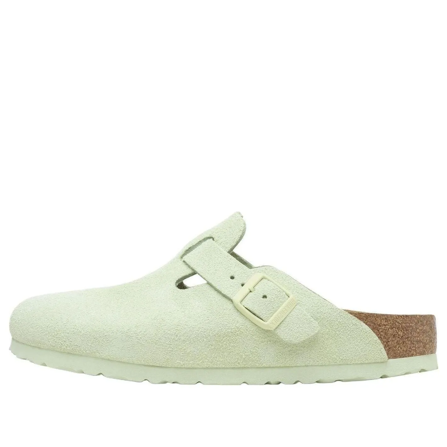 Birkenstock Boston Soft Footbed Suede Leather Narrow Fit Sandals 'Faded Lime' 1027678 sold by KicksCrew