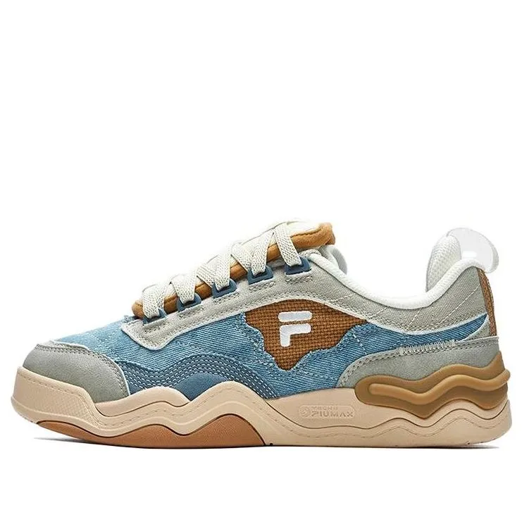 (WMNS) FILA FUSION Kick Sneakers 'Blue Grey Brown' T12W312201FCB sold by KicksCrew