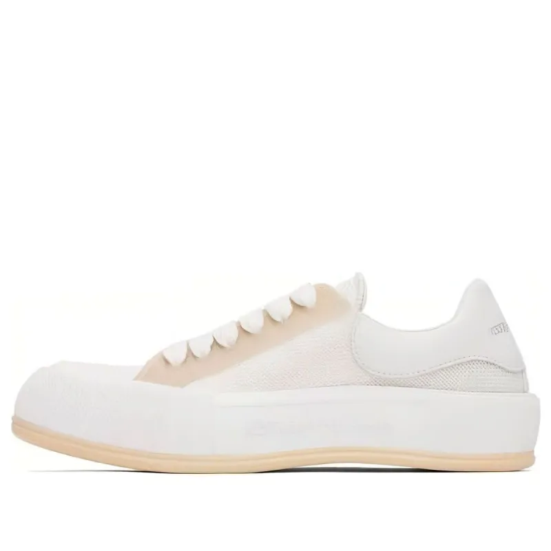 Alexander McQueen Deck Lace Up Sneakers 'White Beige' 711098W4UB28993 sold by KicksCrew
