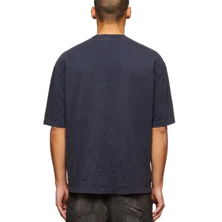 Balenciaga Varsity Logo Short Sleeve T-Shirt 'Navy' 612966TMV954140 sold by KicksCrew product image thumbnail 4