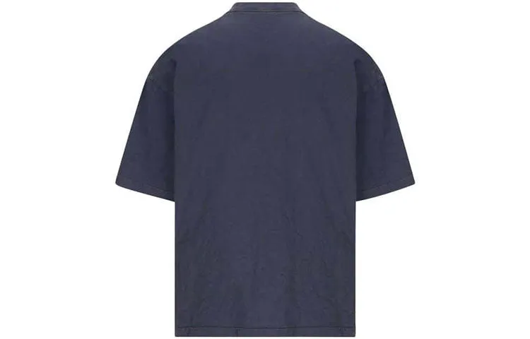 Balenciaga Varsity Logo Short Sleeve T-Shirt 'Navy' 612966TMV954140 sold by KicksCrew product image thumbnail 2