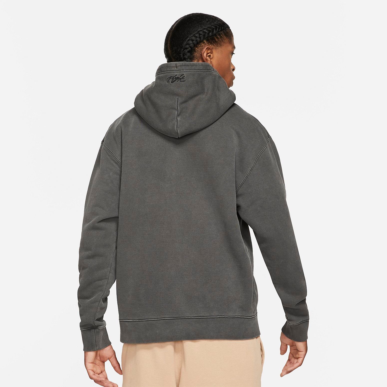 Air Jordan Flight Heritage Washed Fleece Pullover Hoodie 'Black' DA9789-010 sold by KicksCrew product image thumbnail 4