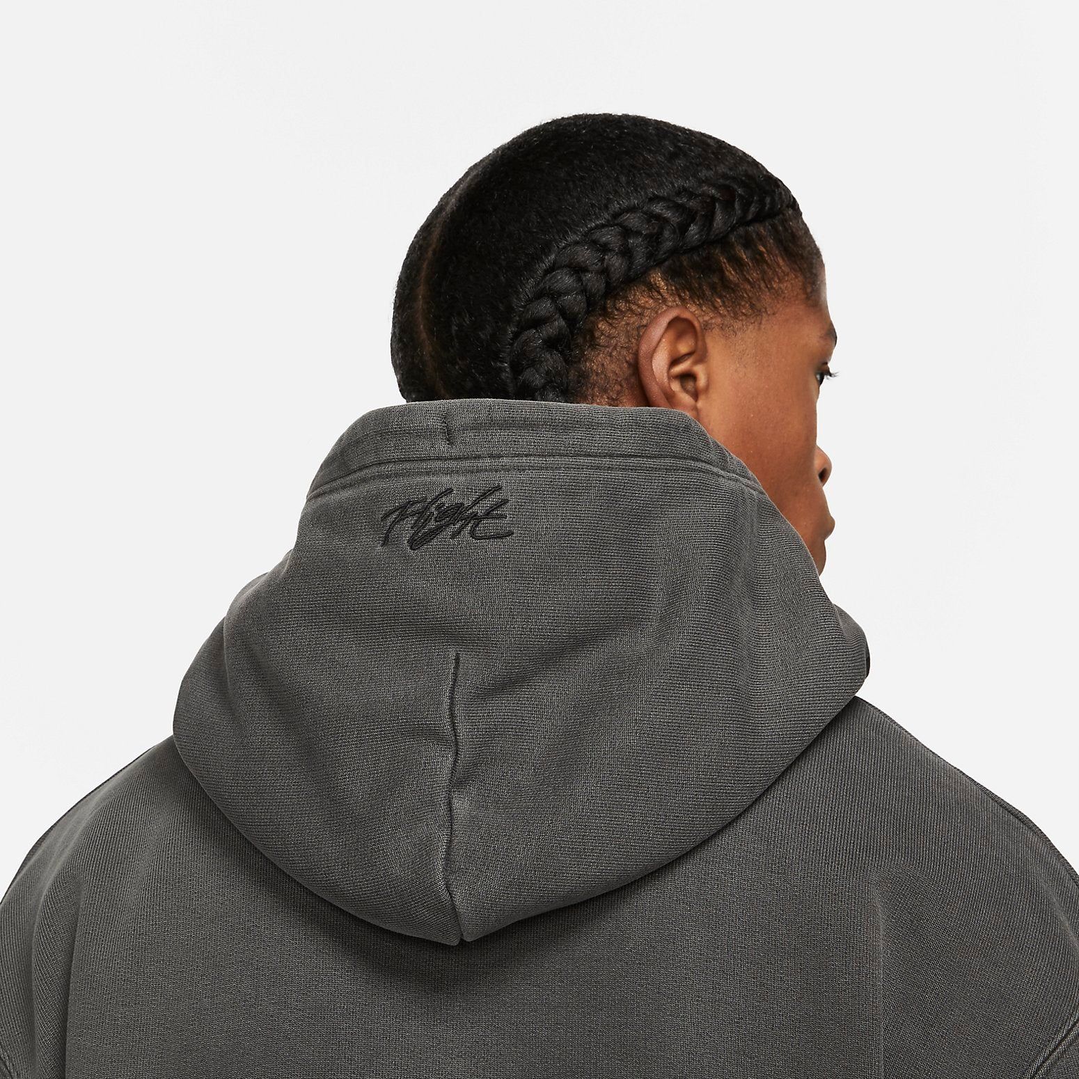 Air Jordan Flight Heritage Washed Fleece Pullover Hoodie 'Black' DA9789-010 sold by KicksCrew product image thumbnail 3
